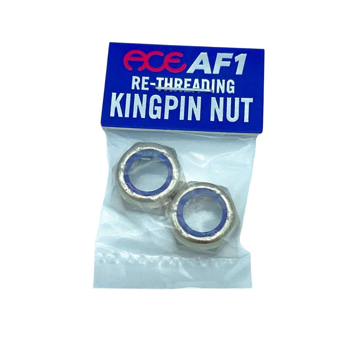 Ace Ace Re-Threading Kingpin Nuts (Pack of 2) tornillos de skate | Silver