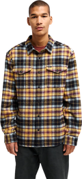 Rvca Hugues Heavy Flannel Camisa de manga larga Naranja Hombre camisas hombre | Naranja