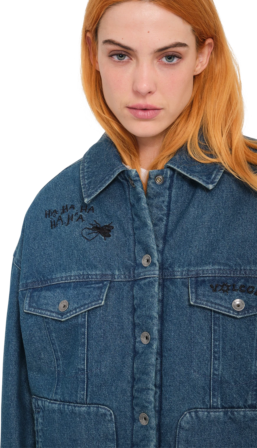 Volcom FA KEUTCHI DENIM JACKET chaquetas y abrigos mujer detail 4 | Vintage Marbled Indigo