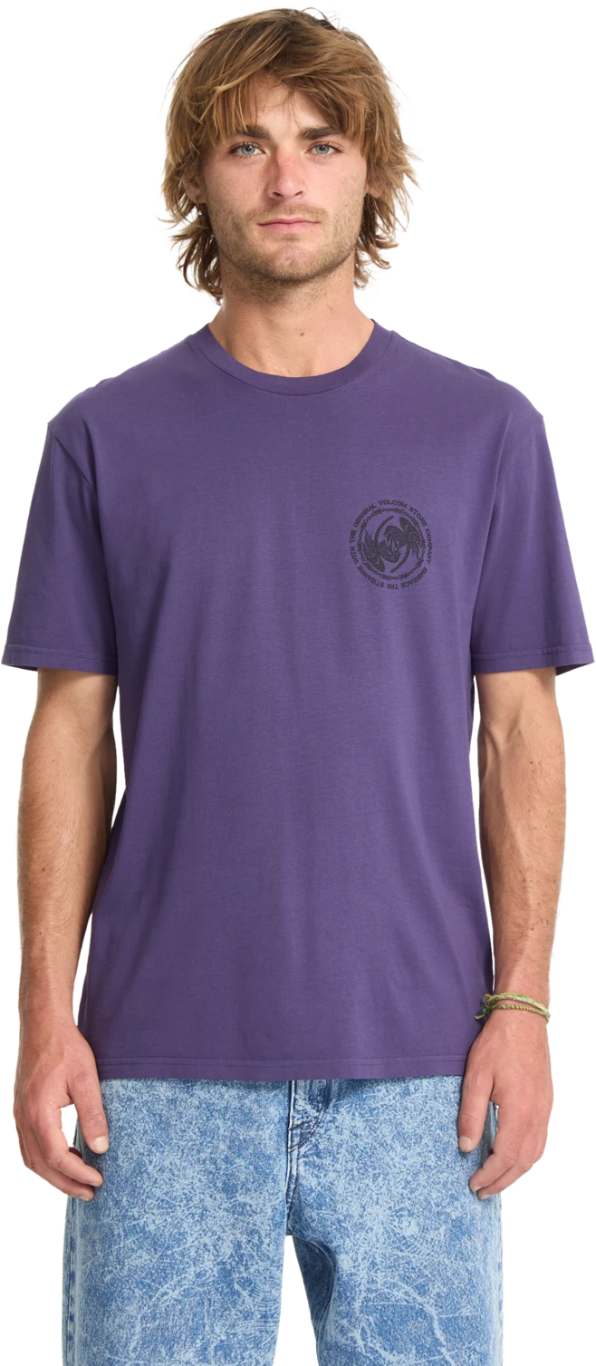 Volcom Circlepalm camiseta manga corta hombre | Dark Purple