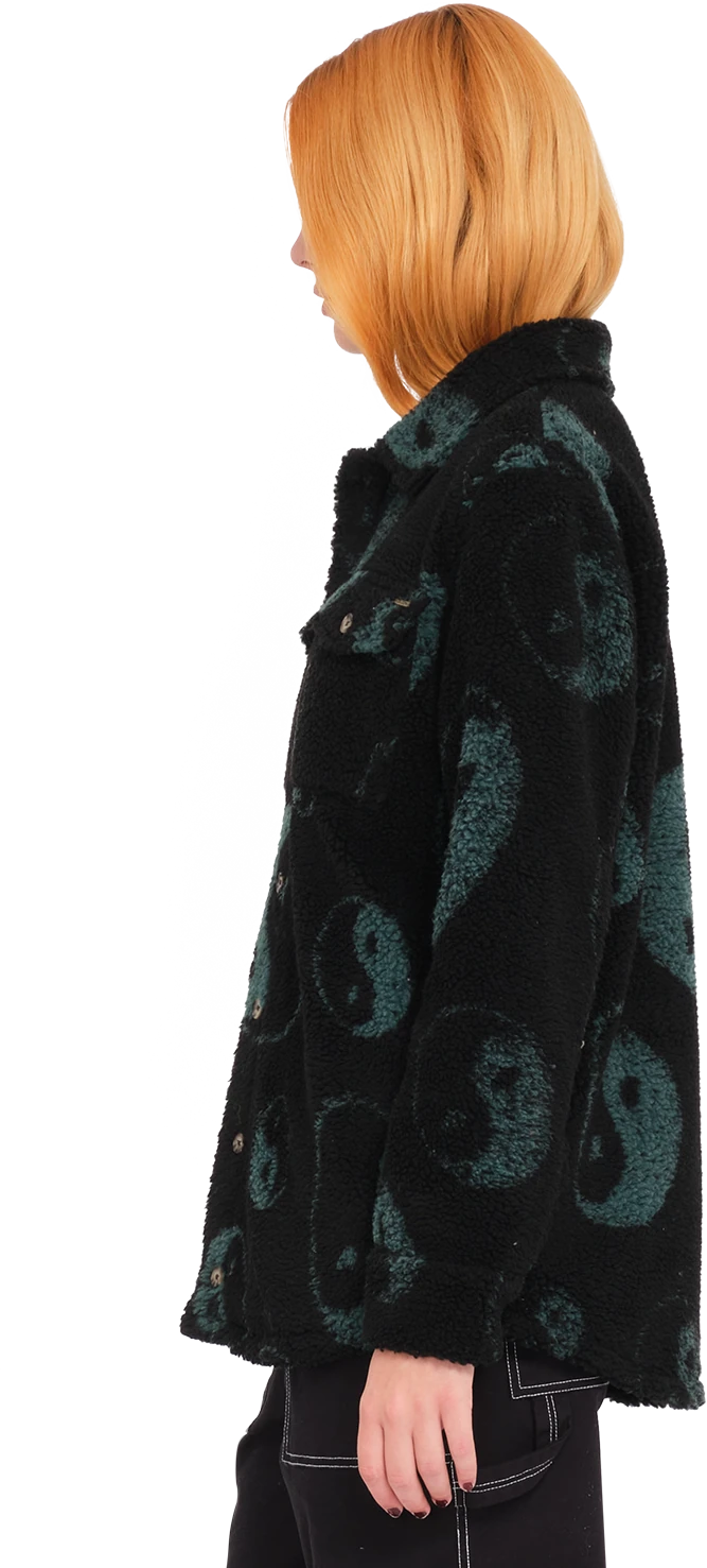Volcom SILENT SHERPA JACKET chaquetas y abrigos mujer detail 3 | Black Combo