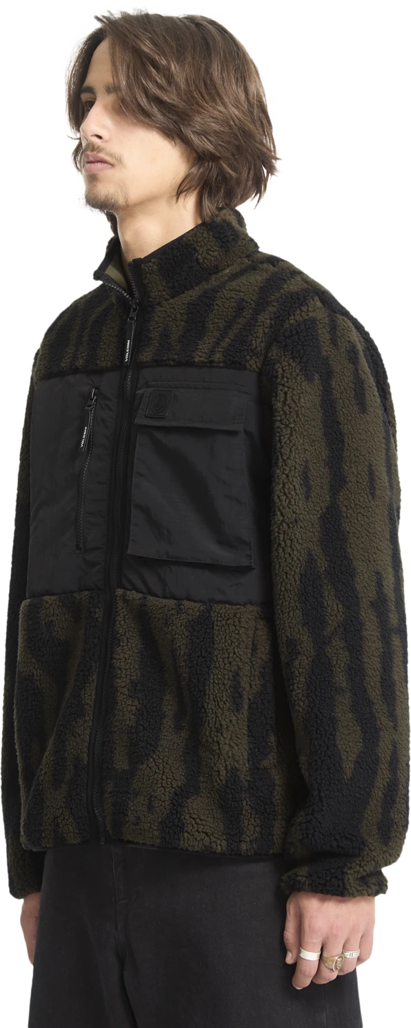 Volcom Storm Stone sudadera con capucha hombre detail 4 | Sage Leaf