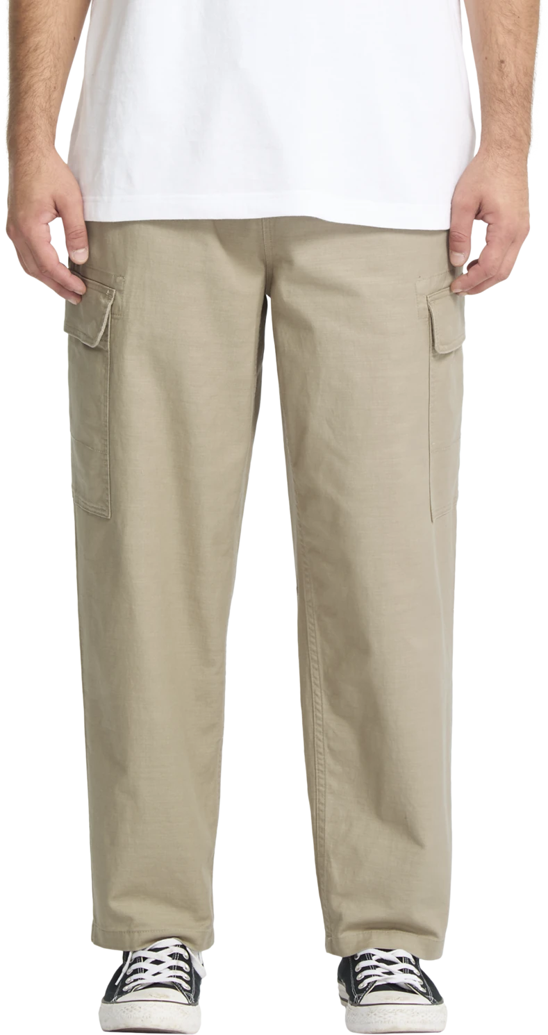 Volcom Billow Tapered Elasticated Waist Cargo Trousers pantalón chino hombre | Khaki