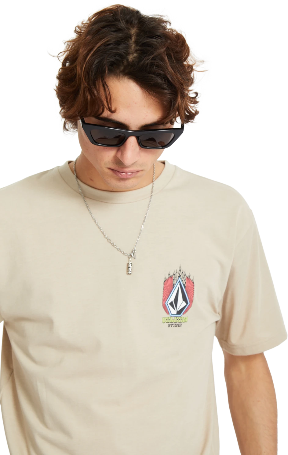 Volcom Draggin Stone Hth camiseta manga corta hombre detail 5 | LIGHT KHAKI