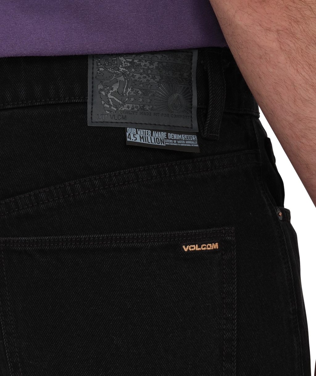 Volcom Billow Denim Short denim short hombre detail 5 | Black