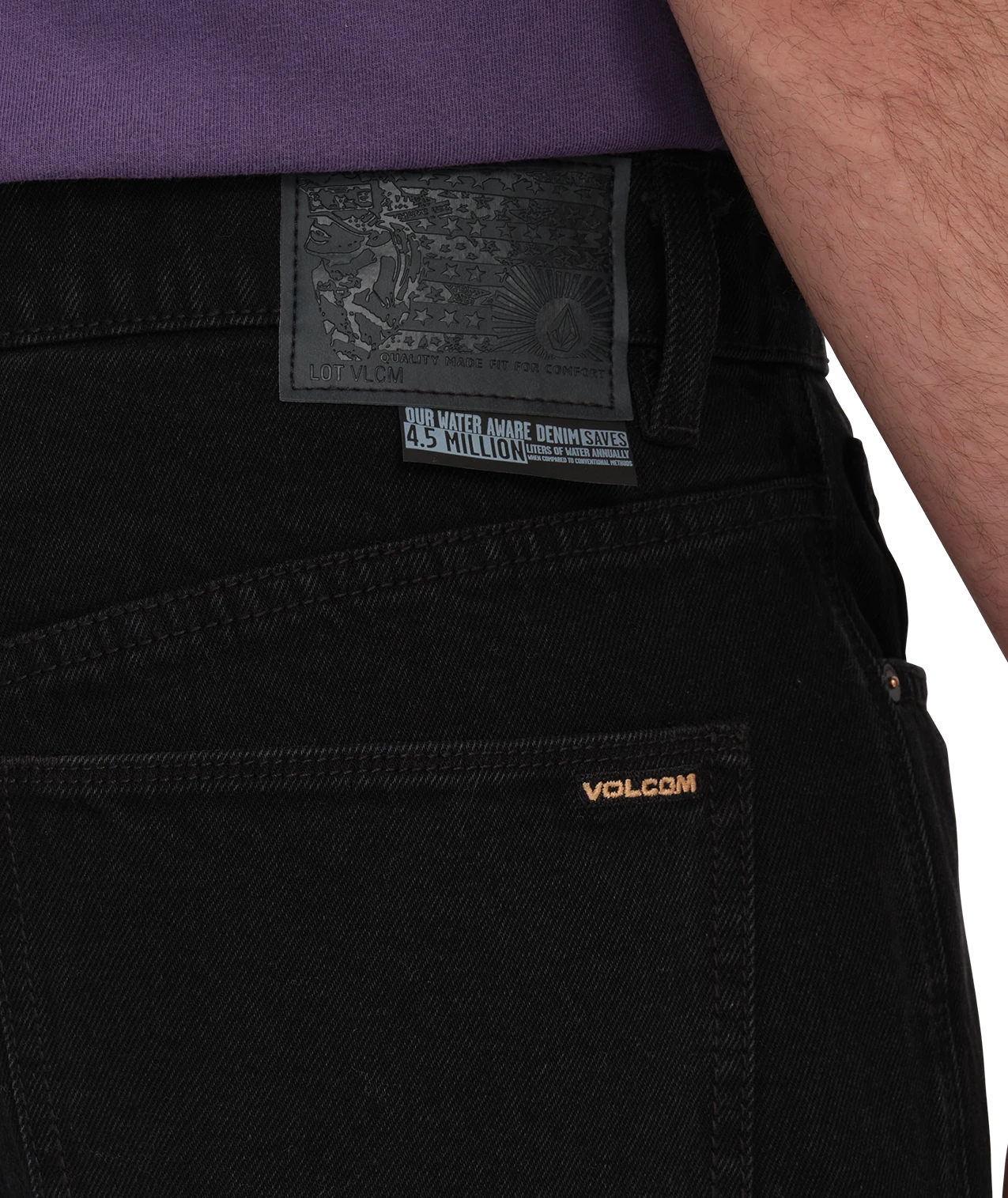 Volcom Billow Denim Short denim short hombre detail 5 | Black