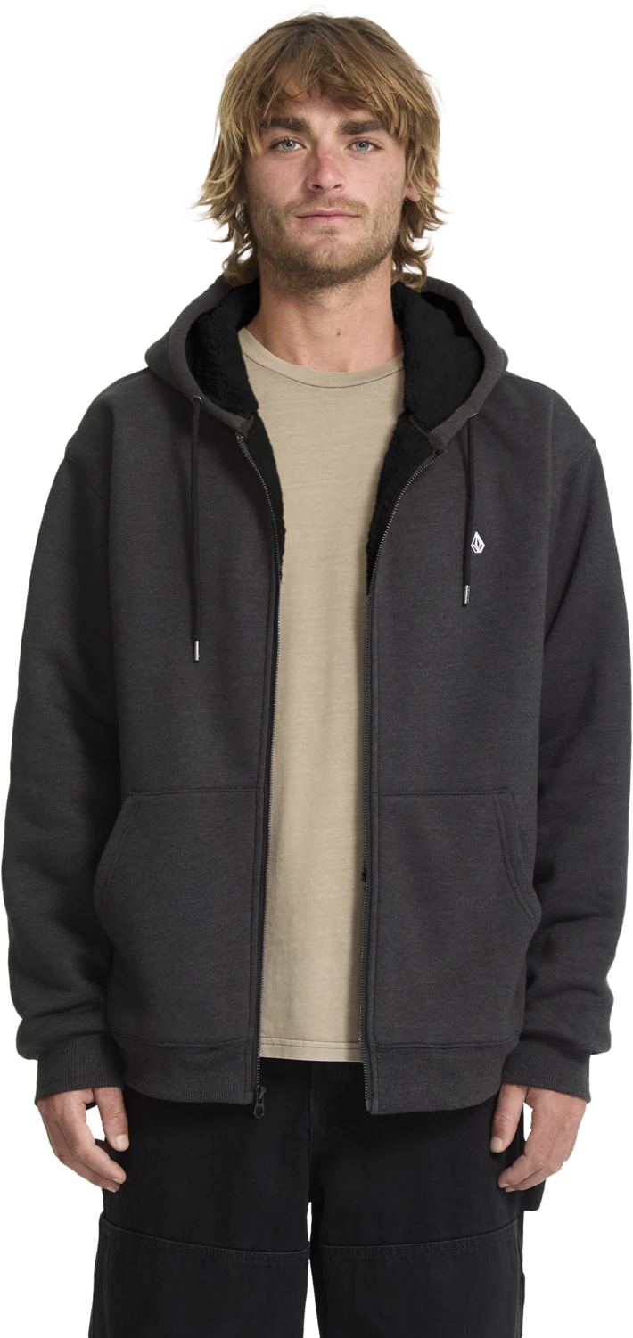 Volcom Single Stone sudadera con capucha hombre | Heather Black
