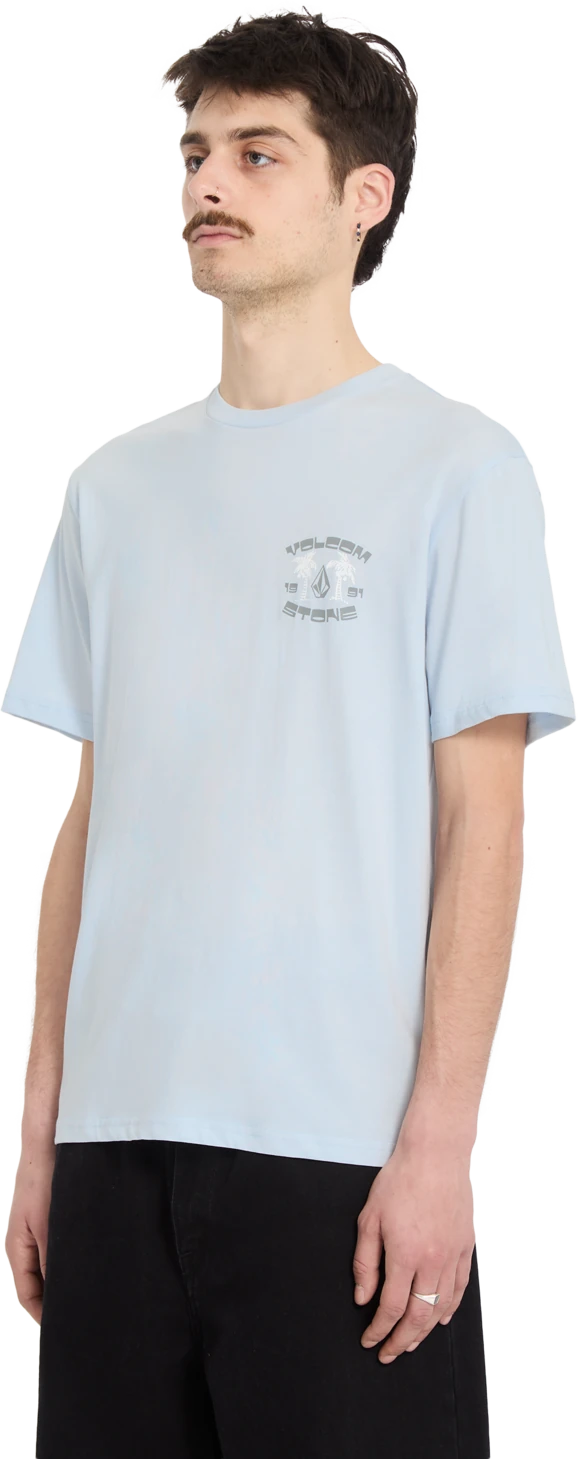 Volcom 91 PALM BSC SST camiseta manga corta hombre detail 2 | LIGHT BLUE ACID