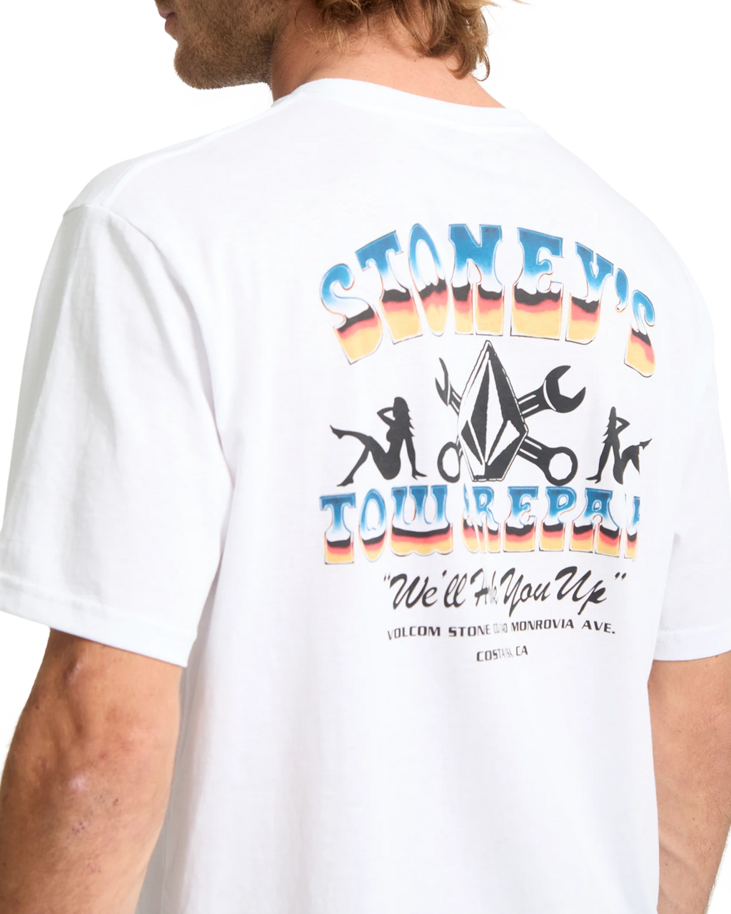 Volcom Stoneys camiseta manga corta hombre detail 4 | White
