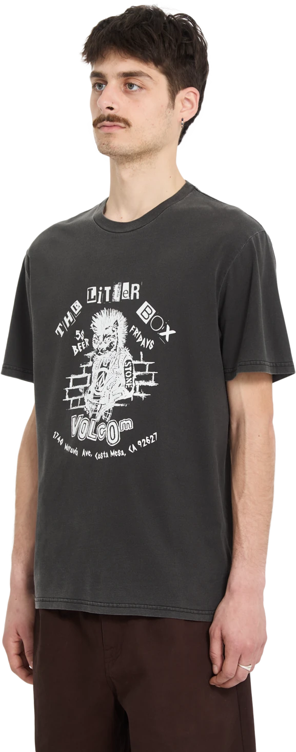 Volcom PUNKAT PW SST camiseta manga corta hombre detail 2 | Black