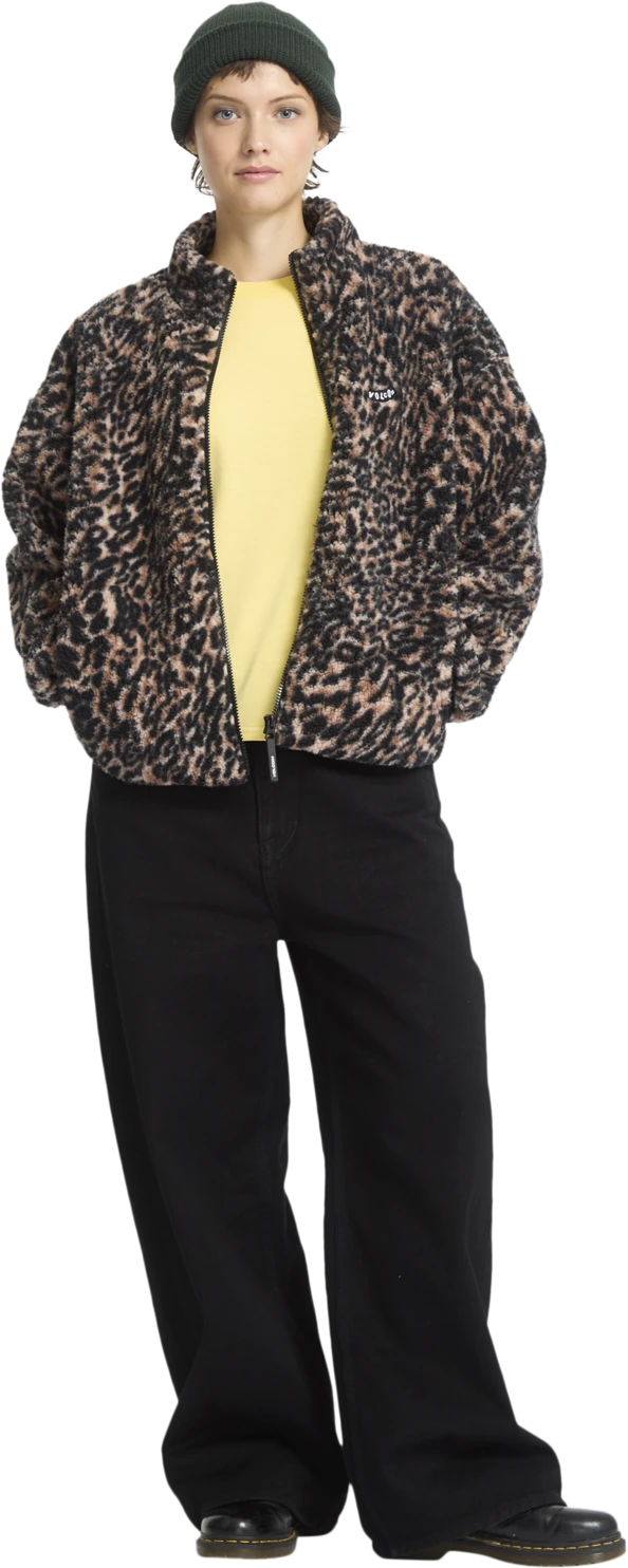 Volcom Wylding Out Sherpa sudadera con cremallera mujer detail 7 | Animal Print