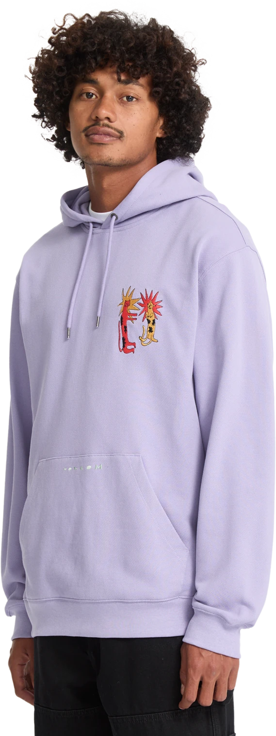 Volcom Longo Cats sudadera con capucha hombre detail 7 | Purple Ash