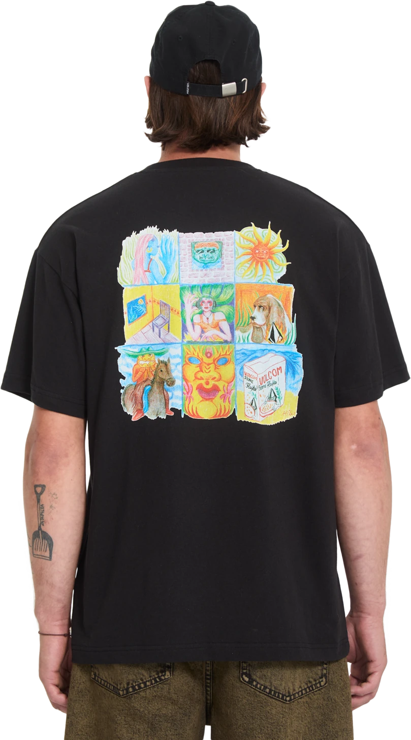 Volcom DOUBLE FANTASY LSE SST camiseta manga corta hombre detail 1 | BLACK