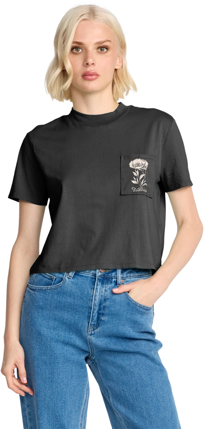 Volcom Pocket Dial camiseta manga corta mujer | Vintage Black