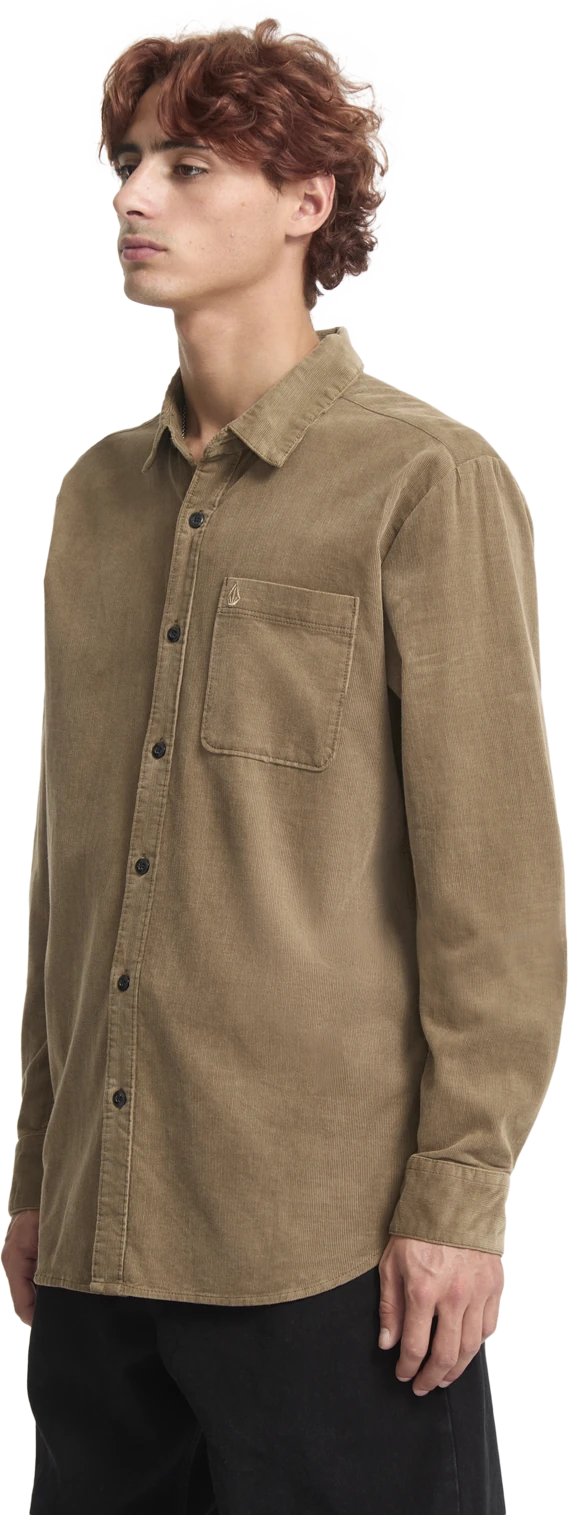 Volcom Zander Shirt camisa manga larga hombre detail 4 | Teak