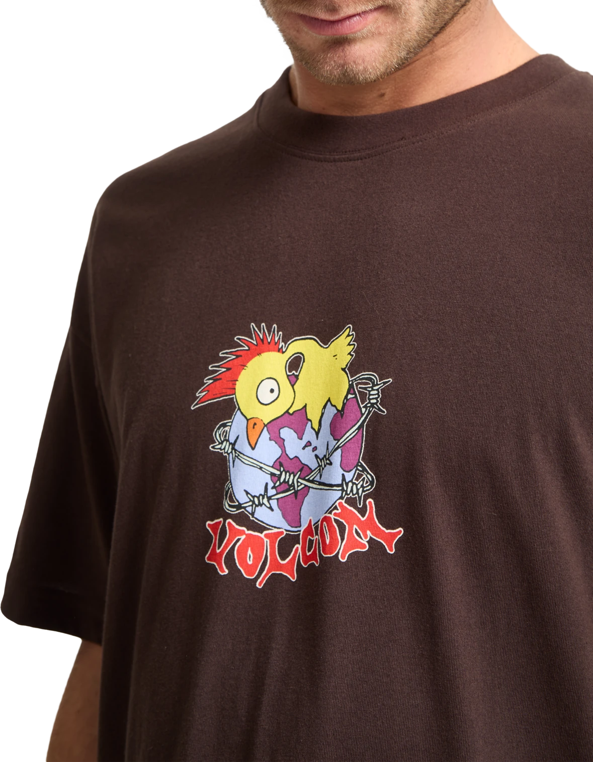 Volcom New Born camiseta manga corta hombre detail 2 | Cacao