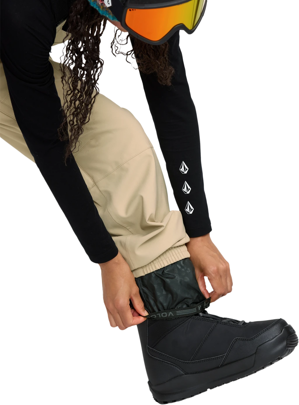 Volcom CRESTON 3D STRETCH BIB OVERALL pantalón mujer detail 9 | Oatmeal