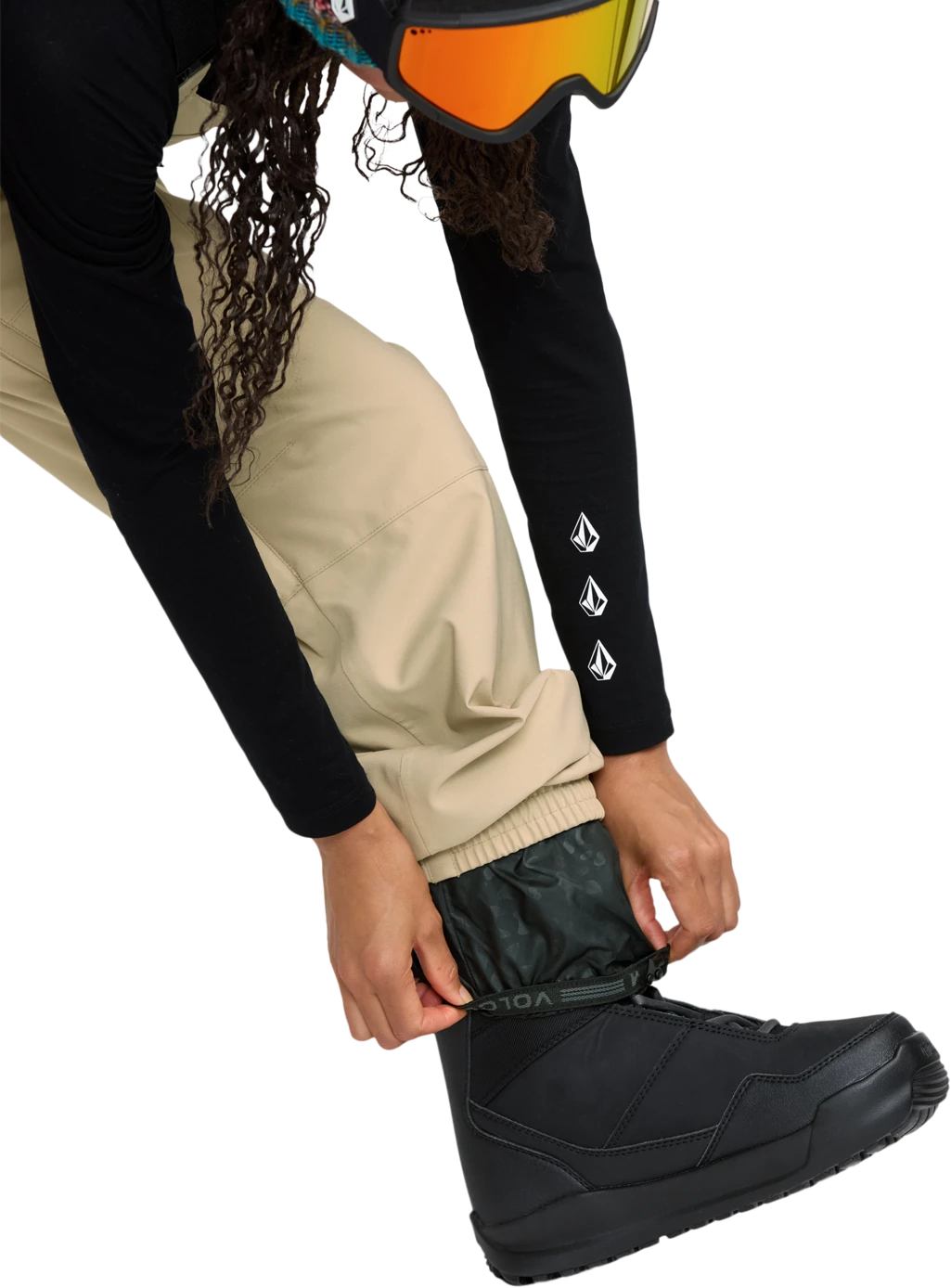 Volcom CRESTON 3D STRETCH BIB OVERALL pantalón mujer detail 9 | Oatmeal