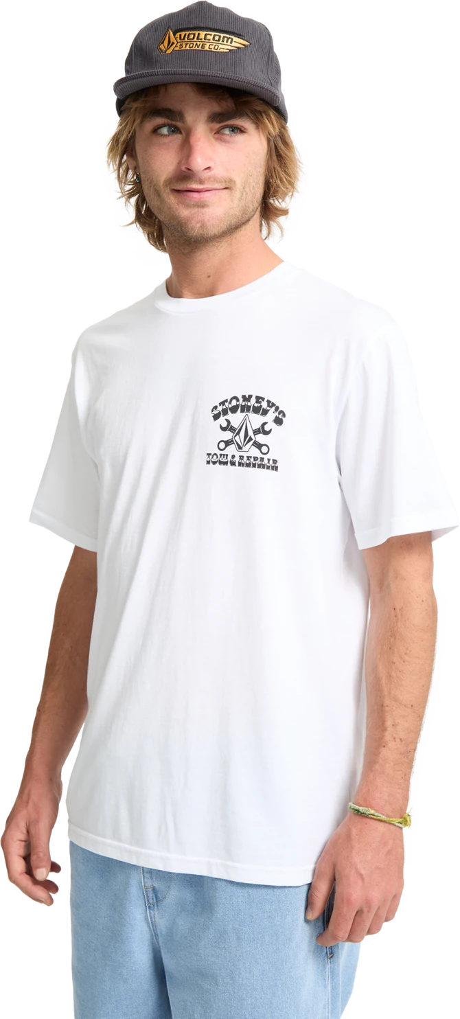 Volcom Stoneys camiseta manga corta hombre detail 5 | White