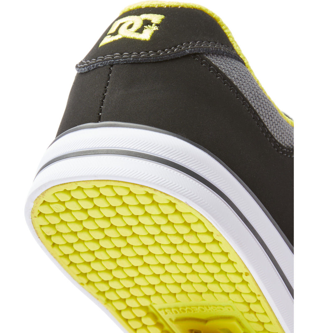 Scarpe da ginnastica DC Pure Elastic nere/verde lime da ragazzo