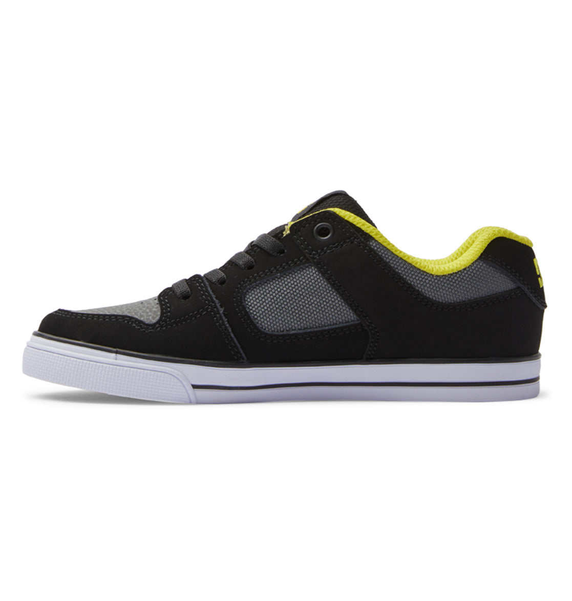 Scarpe da ginnastica DC Pure Elastic nere/verde lime da ragazzo