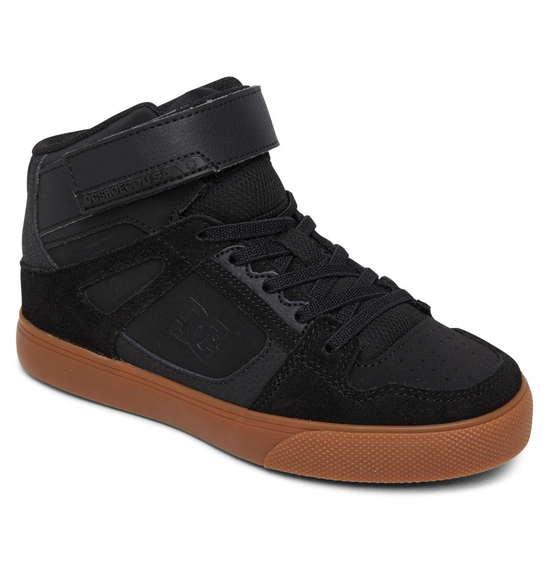 DC Shoes Tênis infantil Pure High-Top EV - Preto/Goma