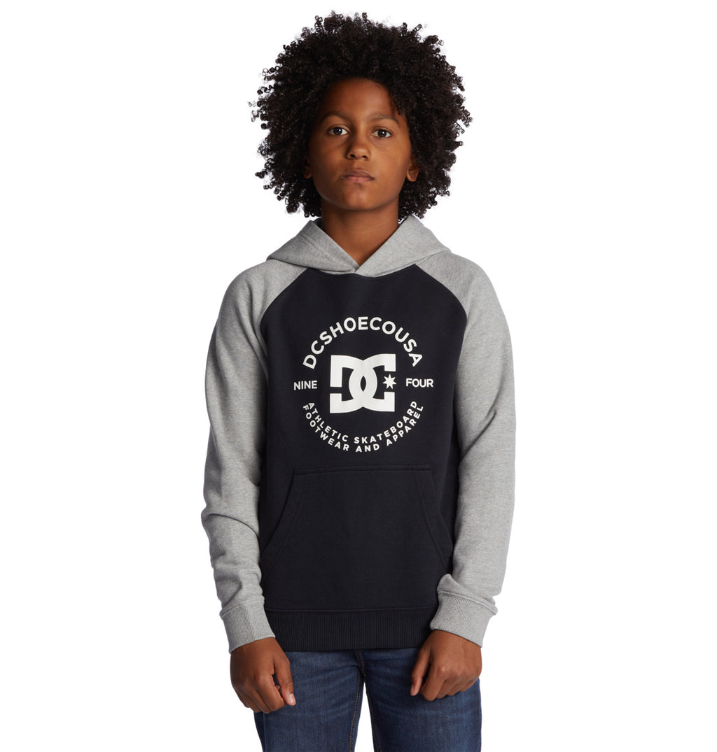 Felpa DC Star Polot Raglan da ragazzo Nera/Grigio Erica