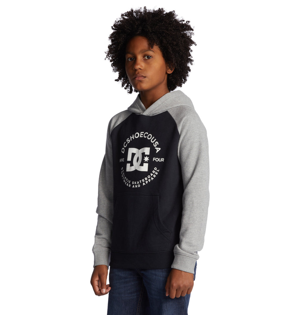 Felpa DC Star Polot Raglan da ragazzo Nera/Grigio Erica