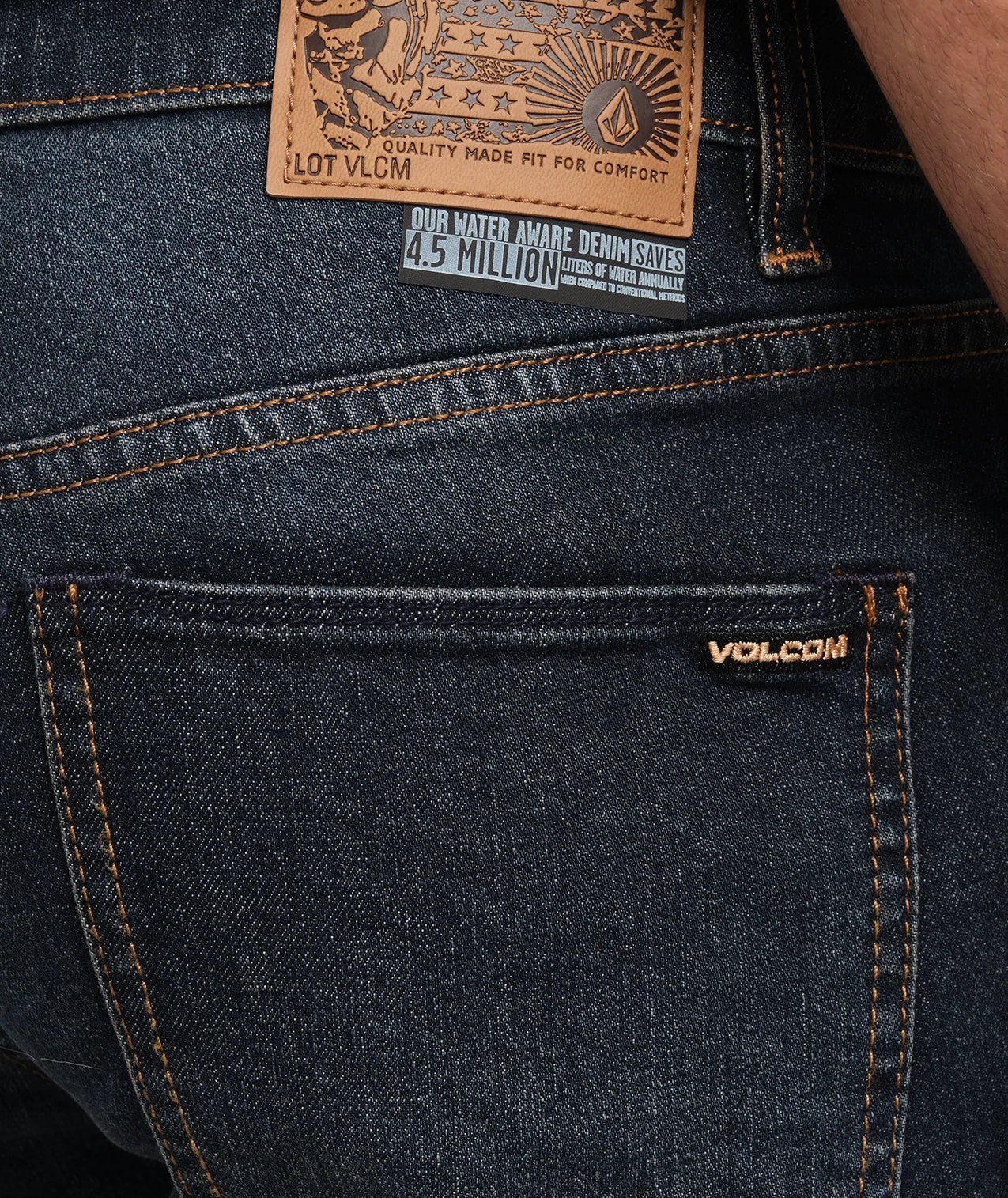 Volcom Vorta Jeans pantalón tejano hombre detail 5 | New Vintage Blue