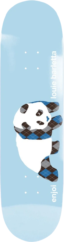 Enjoi Enjoi Barletta Argyle Panda Tabla de Skate 8.25" tablas de monopatín | Light Blue