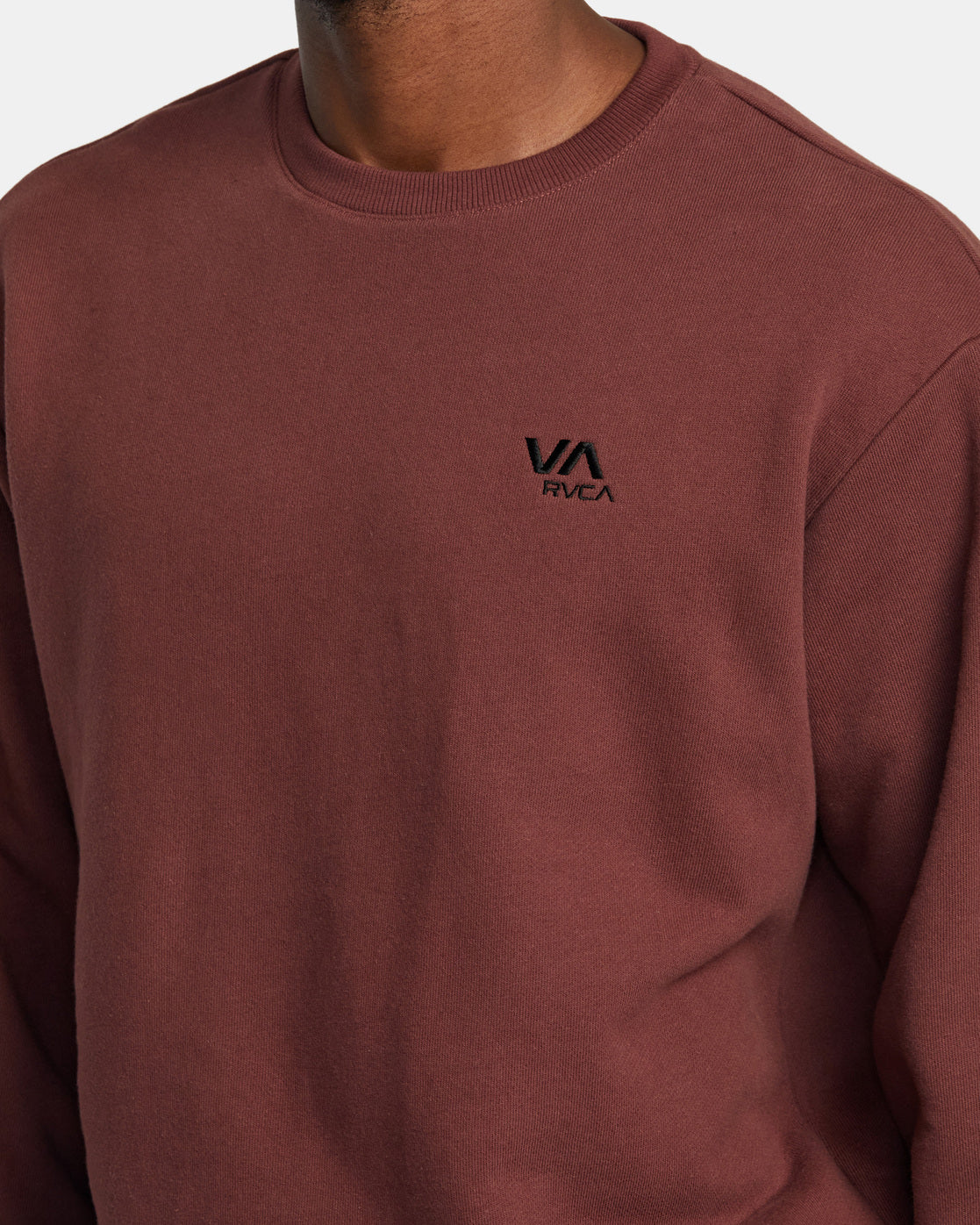 RVCA VA Essential Crew Sweatshirt – Burgunderrot