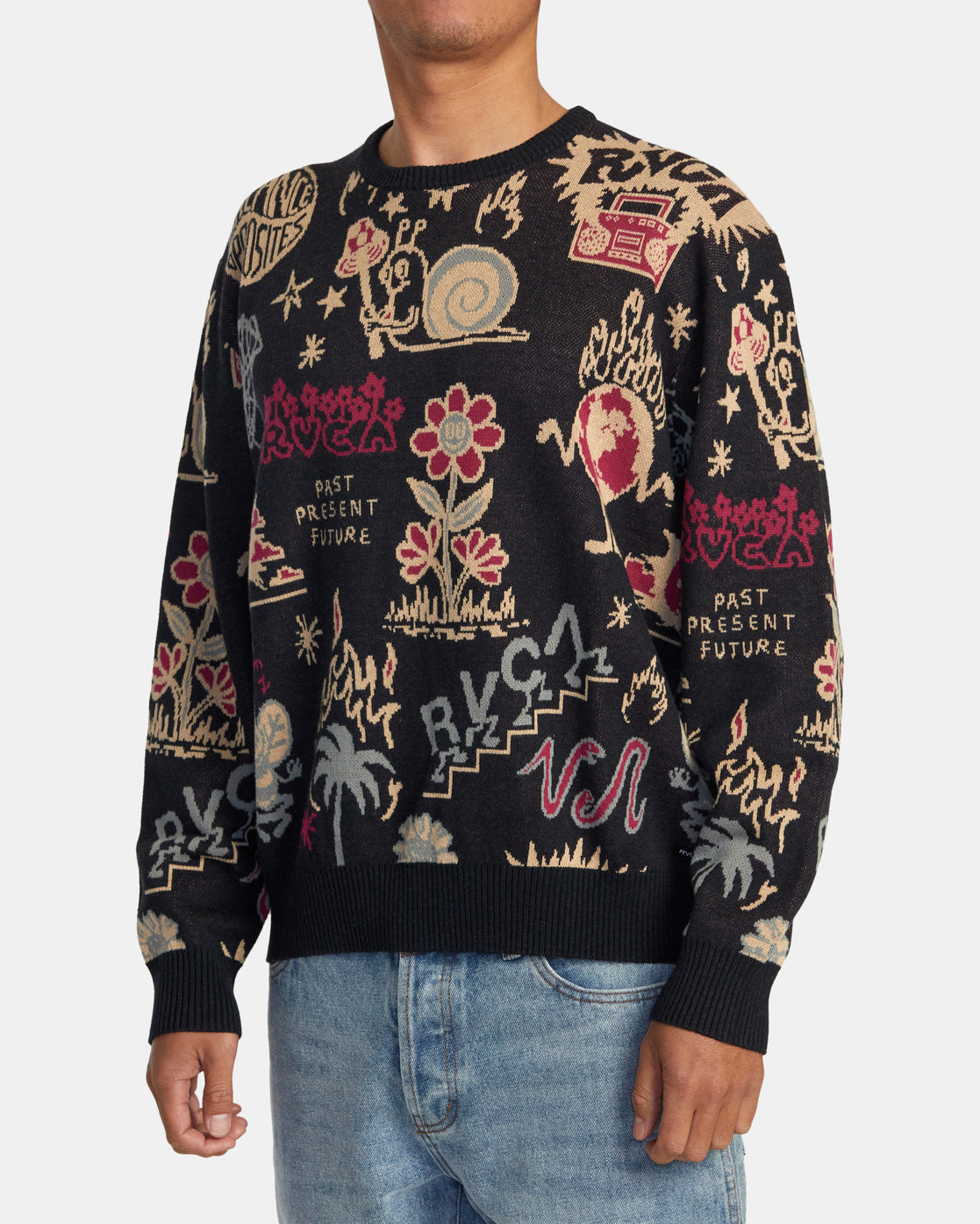 Maglione RVCA Scattered Crew - Nero pirata