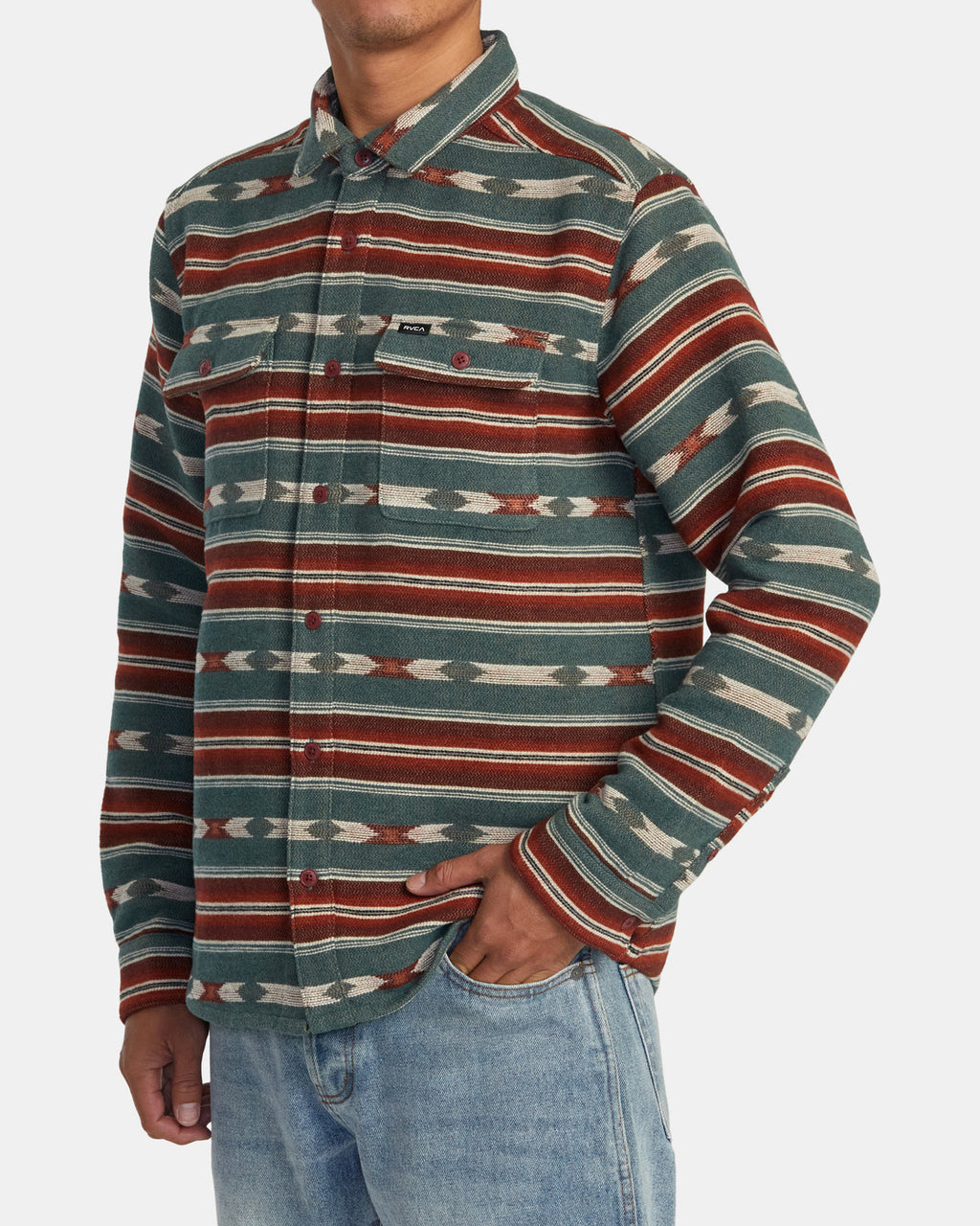 Camisa Rvca Blanket - Teal
