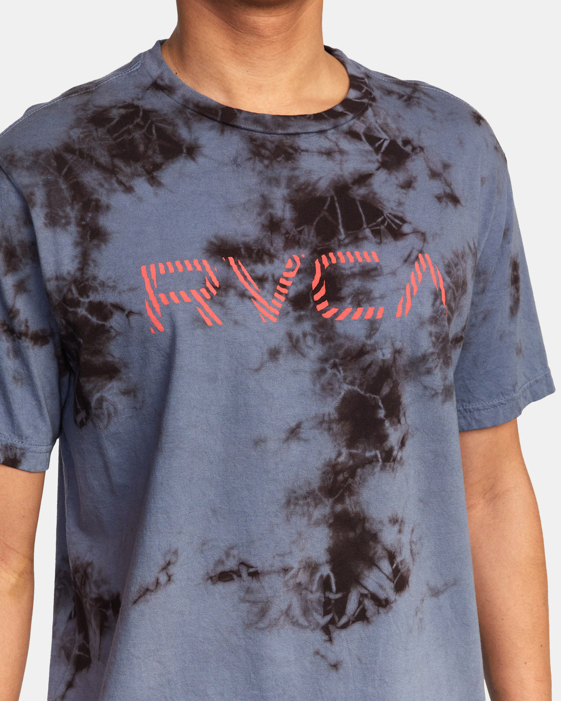 Camiseta Rvca Radar Marshmallow/Cinza Tie Dye