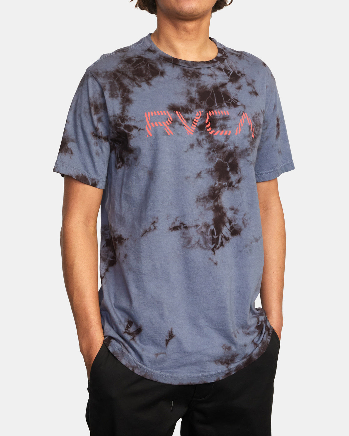 Camiseta Rvca Radar Marshmallow/Grey Tie Dye