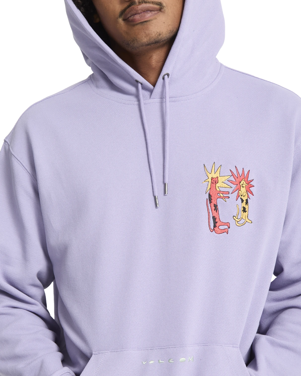 Volcom Longo Cats sudadera con capucha hombre detail 5 | Purple Ash