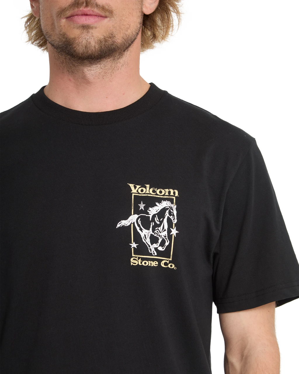 Volcom GIDDYUP SST camiseta manga corta hombre detail 3 | Black