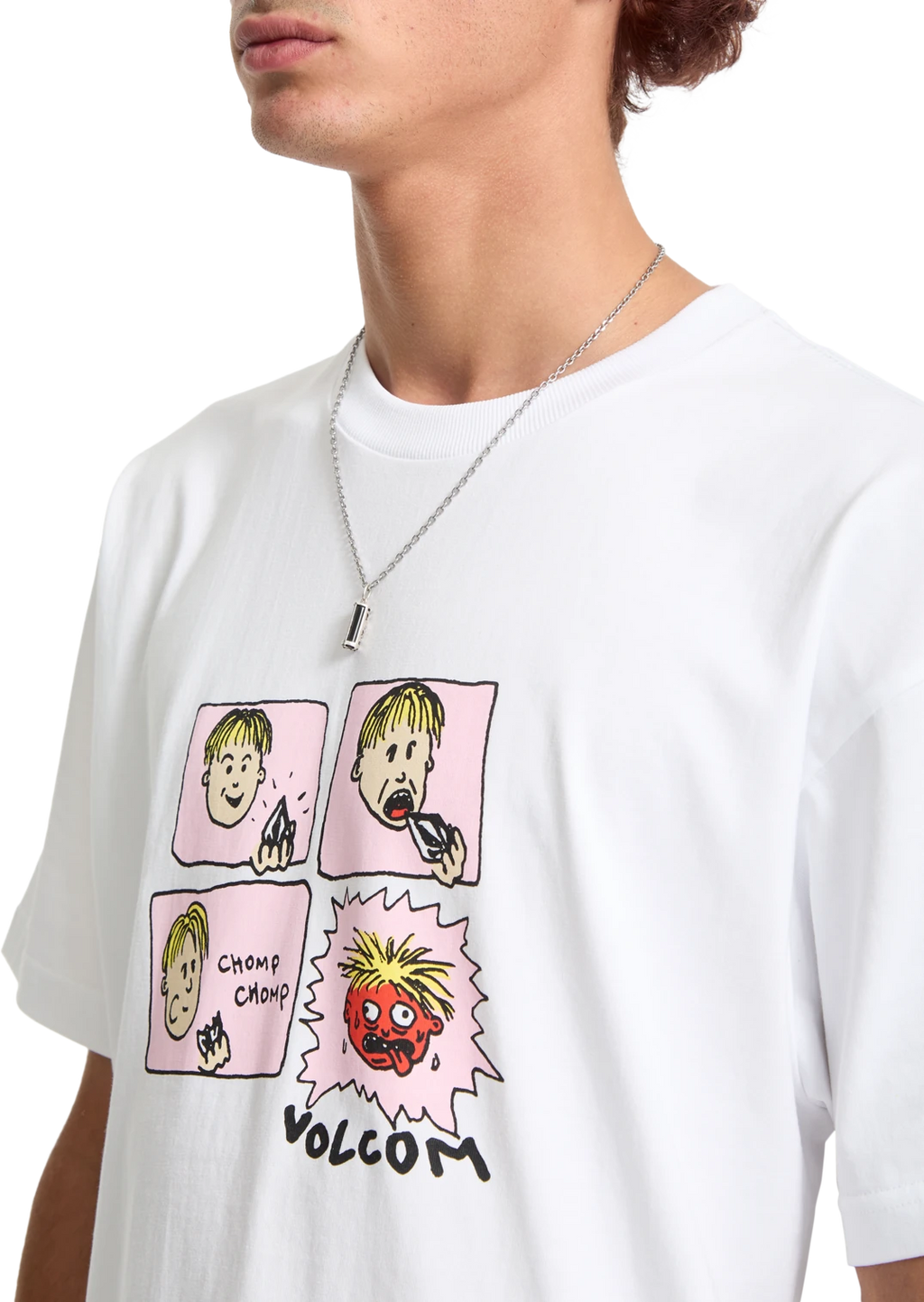 Volcom Chomp Chomp camiseta manga corta hombre detail 2 | White