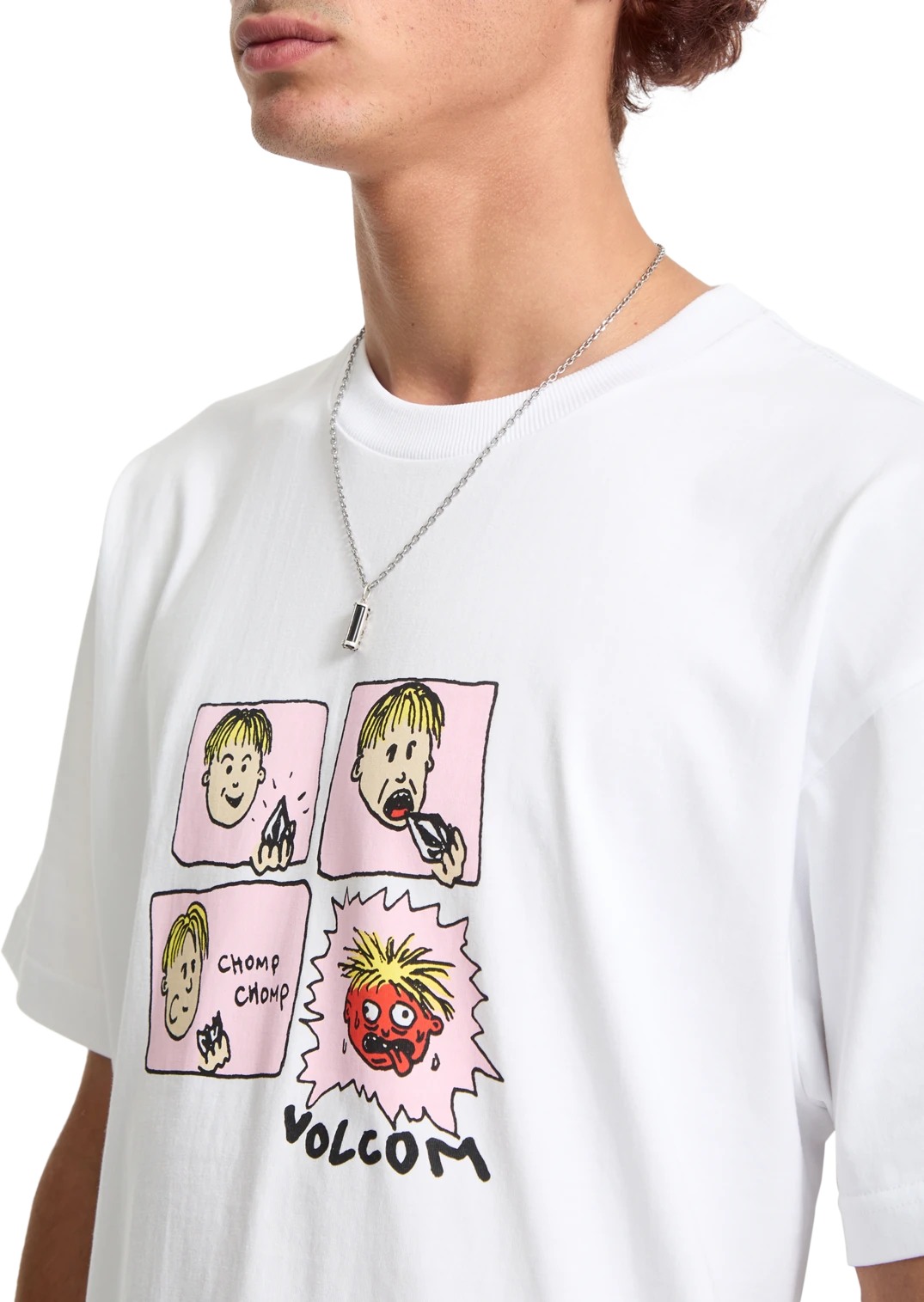 Volcom Chomp Chomp camiseta manga corta hombre detail 2 | White