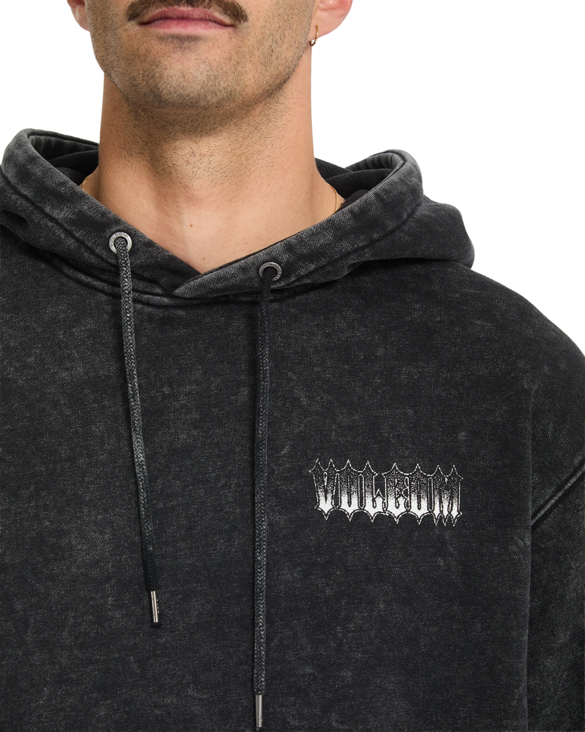 Volcom NODER PO sudadera con capucha hombre detail 3 | Light Acid Black