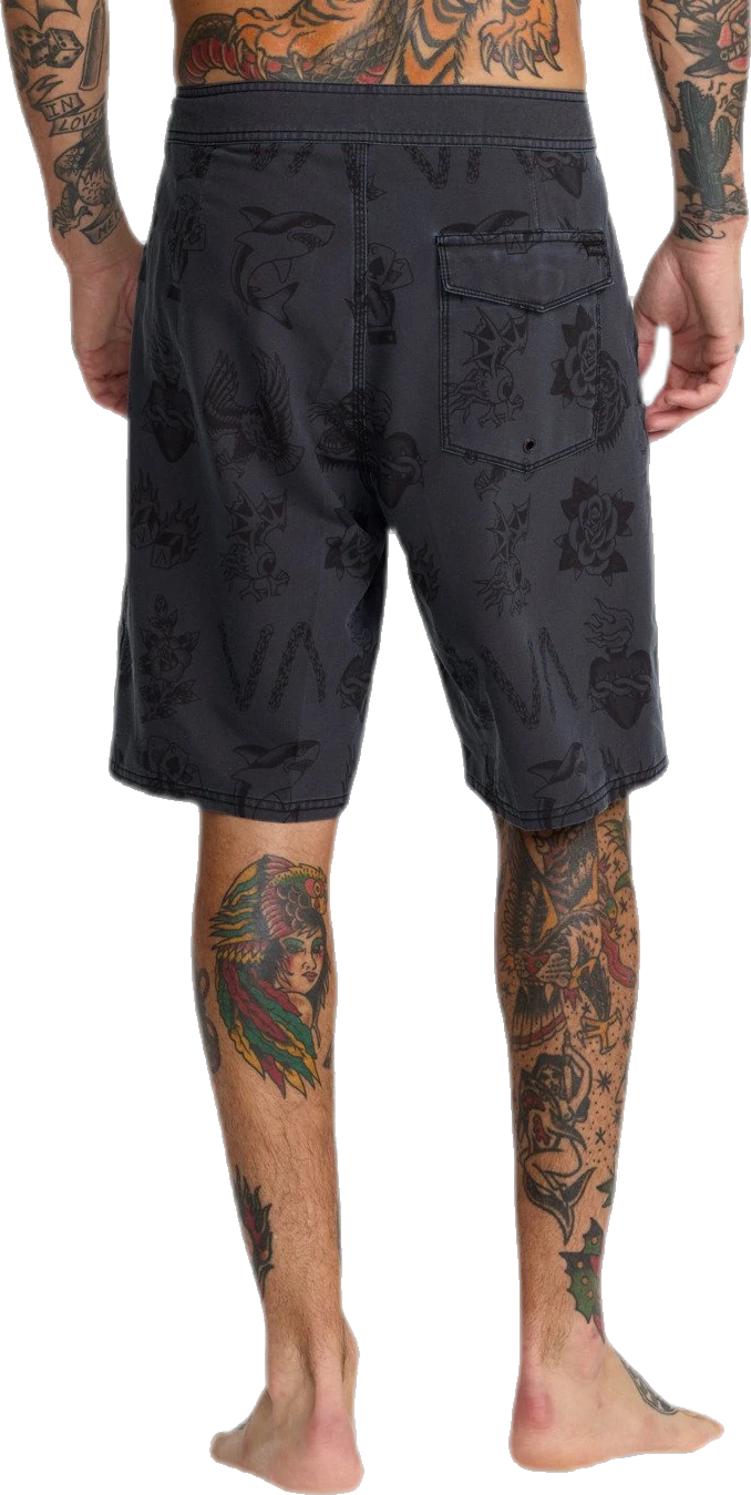 Rvca RVCA Kaleb Boardshort Negro Hombre trajes de baño hombre detail 6 | Negro