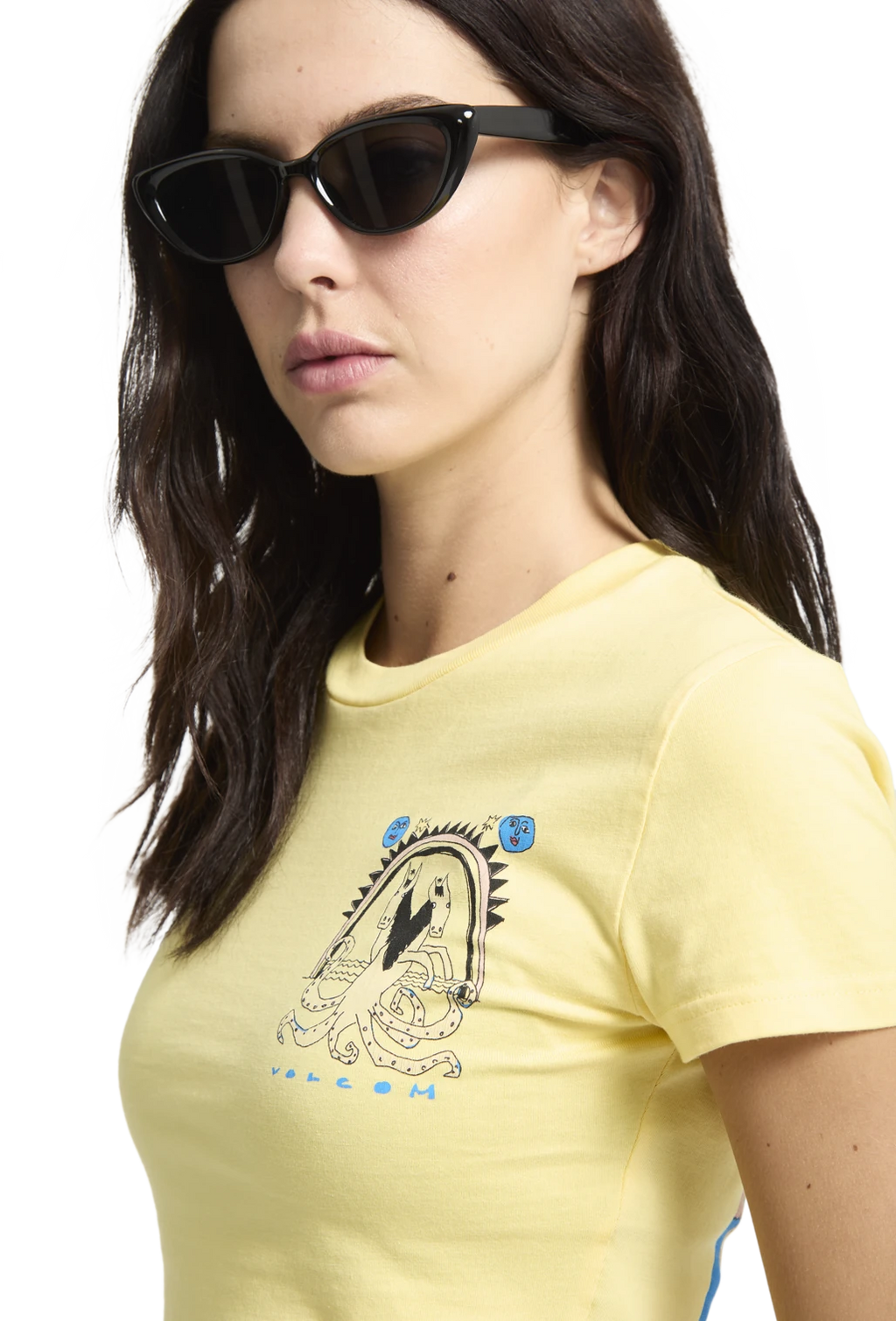 Volcom Moove On camiseta manga corta mujer detail 2 | Dawn Yellow
