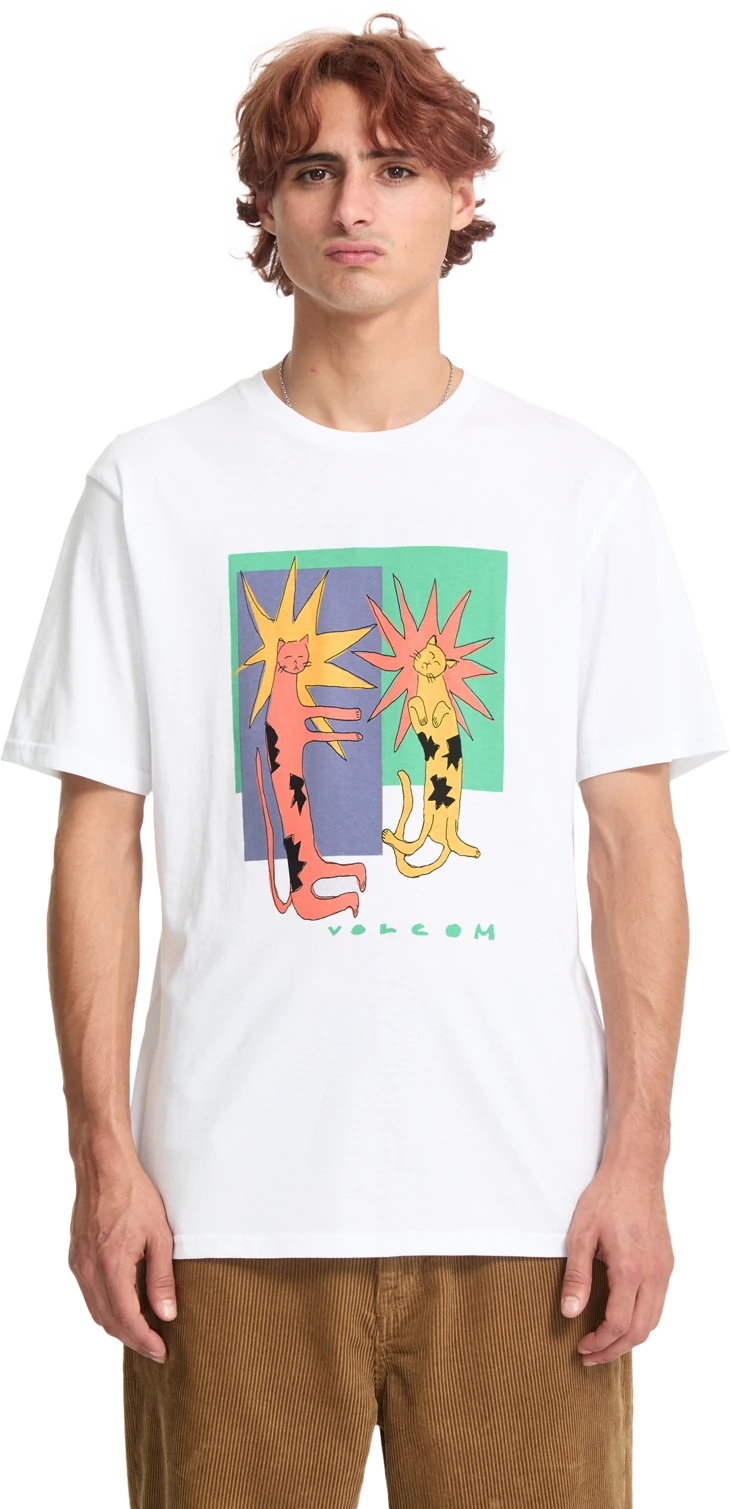 Volcom Longo Cats camiseta manga corta hombre | White