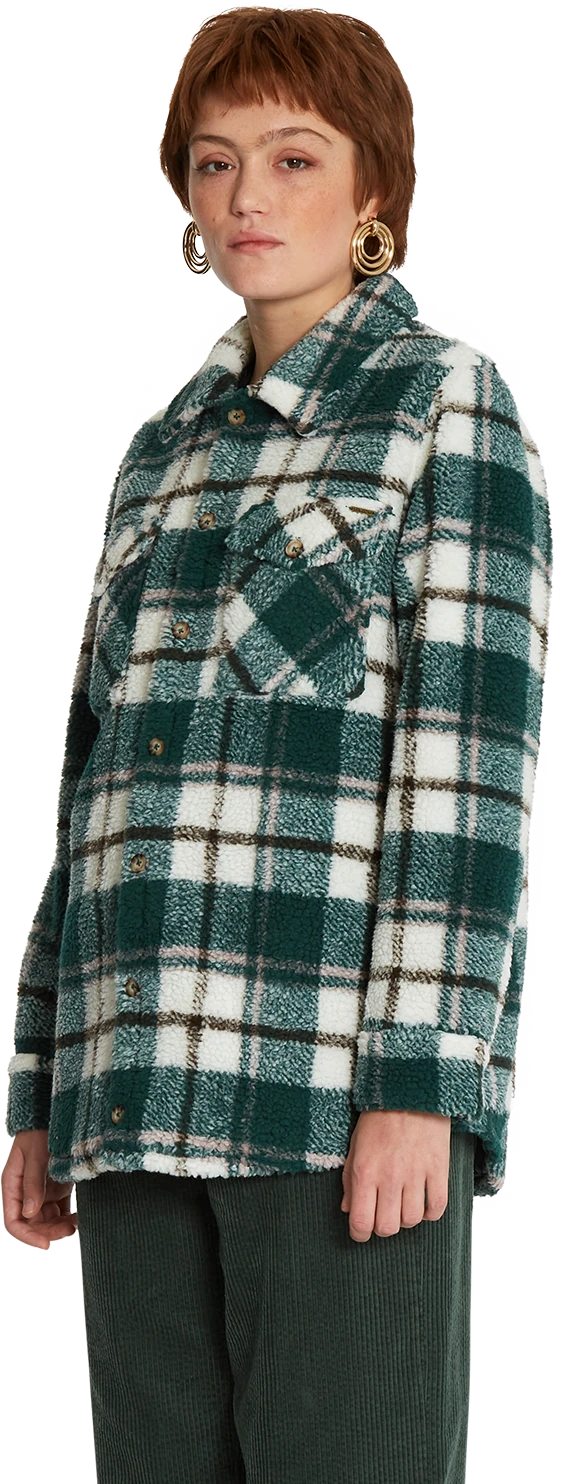 Volcom SILENT SHERPA JACKET chaquetas y abrigos mujer | Dark Pine