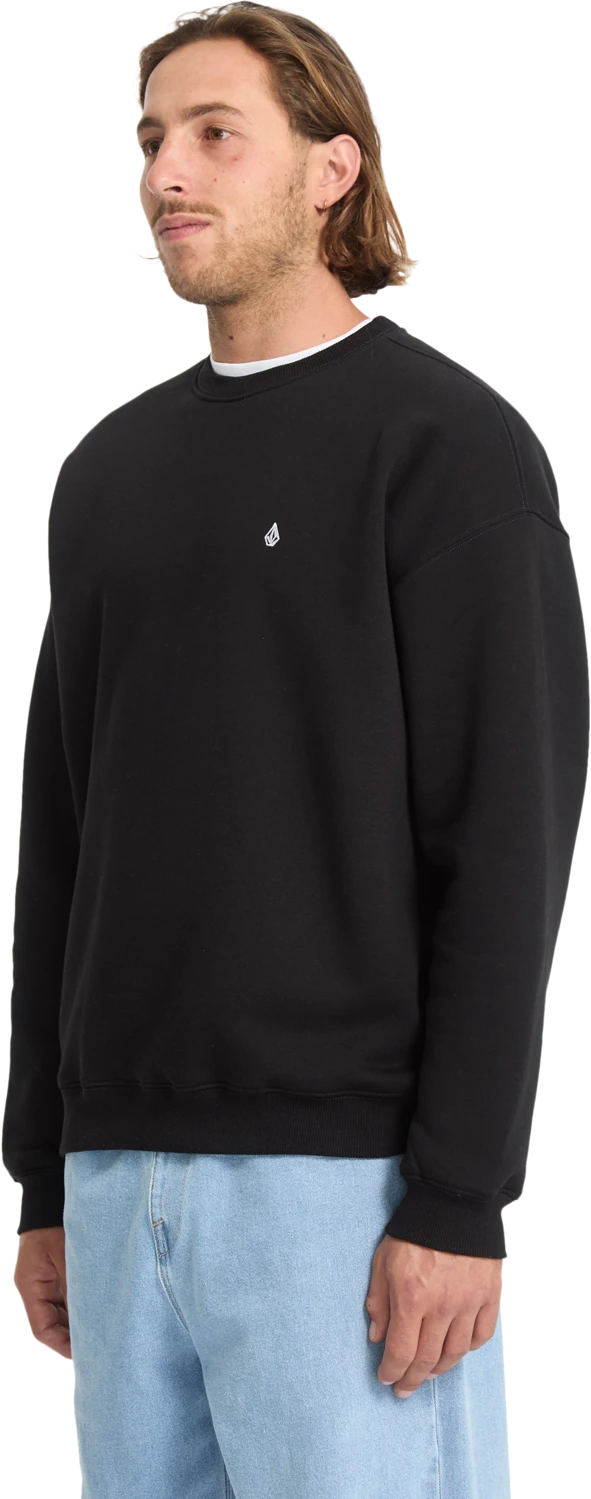 Volcom SINGLE STONE CREW sudadera hombre detail 2 | Black