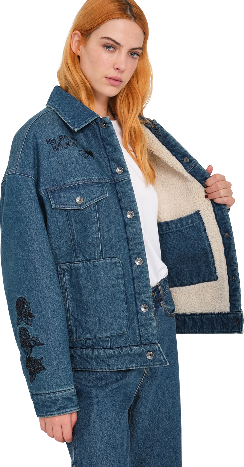 Volcom FA KEUTCHI DENIM JACKET chaquetas y abrigos mujer detail 5 | Vintage Marbled Indigo