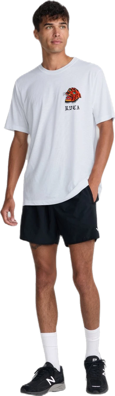 Rvca RVCA Kaleb Tiger Camiseta Blanco Hombre camiseta manga corta hombre detail 4 | Blanco