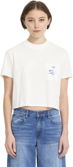 Volcom POCKET DIAL TEE camiseta manga corta mujer | VINTAGE WHITE