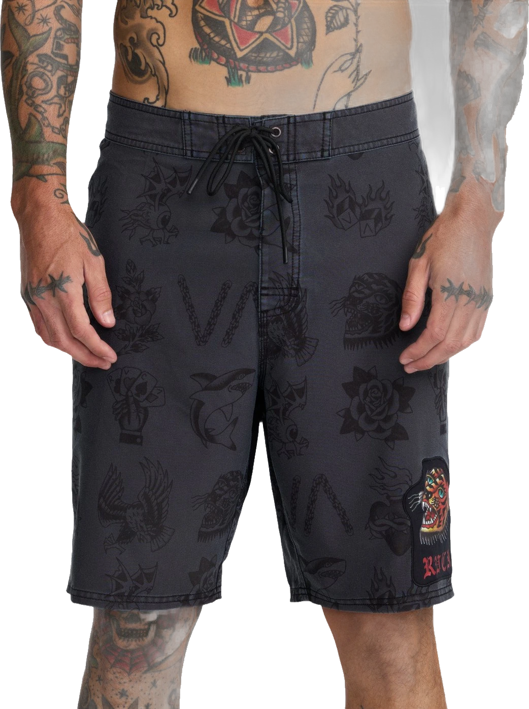 Rvca RVCA Kaleb Boardshort Negro Hombre trajes de baño hombre | Negro