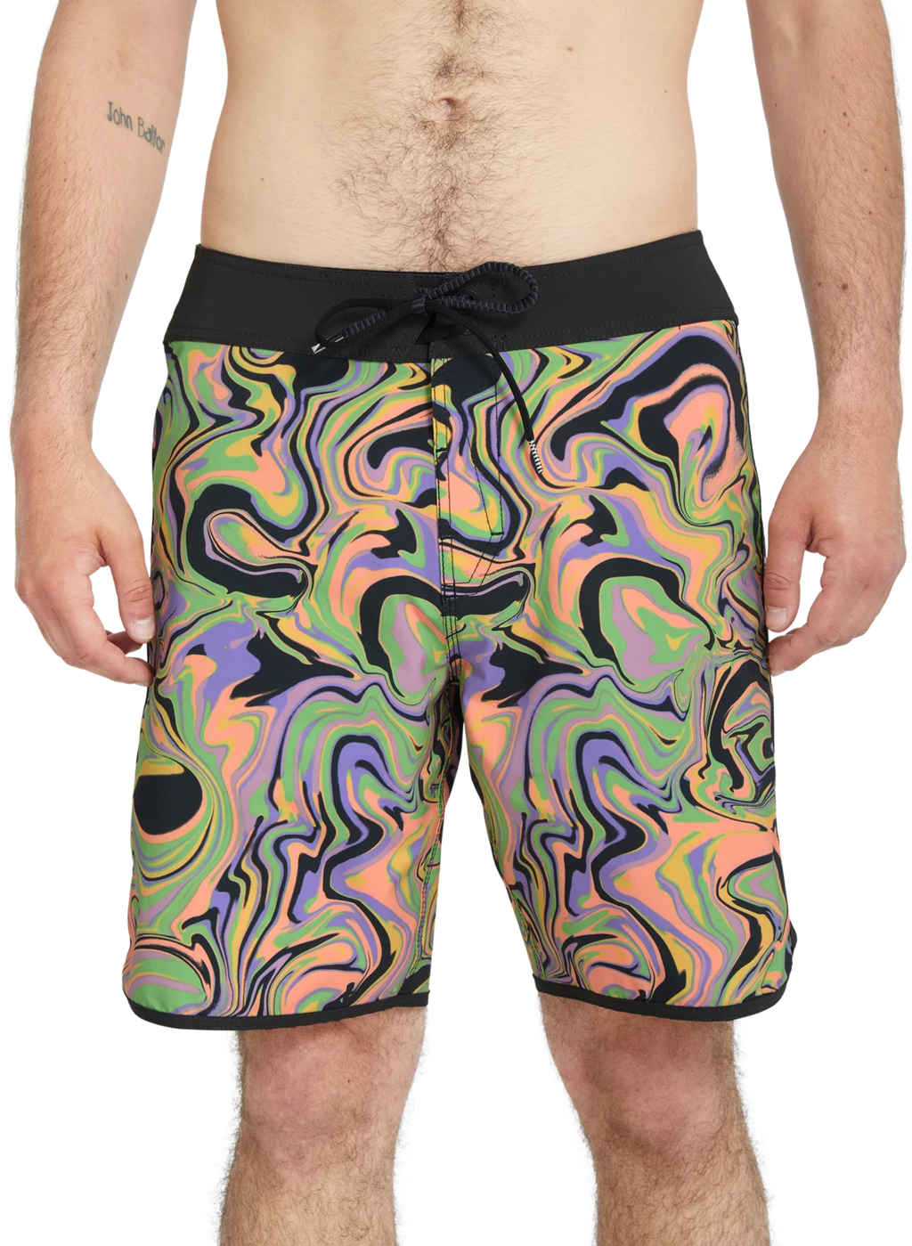 Volcom Infuse Scallop Mod 19 boardshort hombre detail 2 | Steel Purple